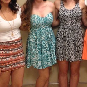 Urban outfitters strapless floral dress